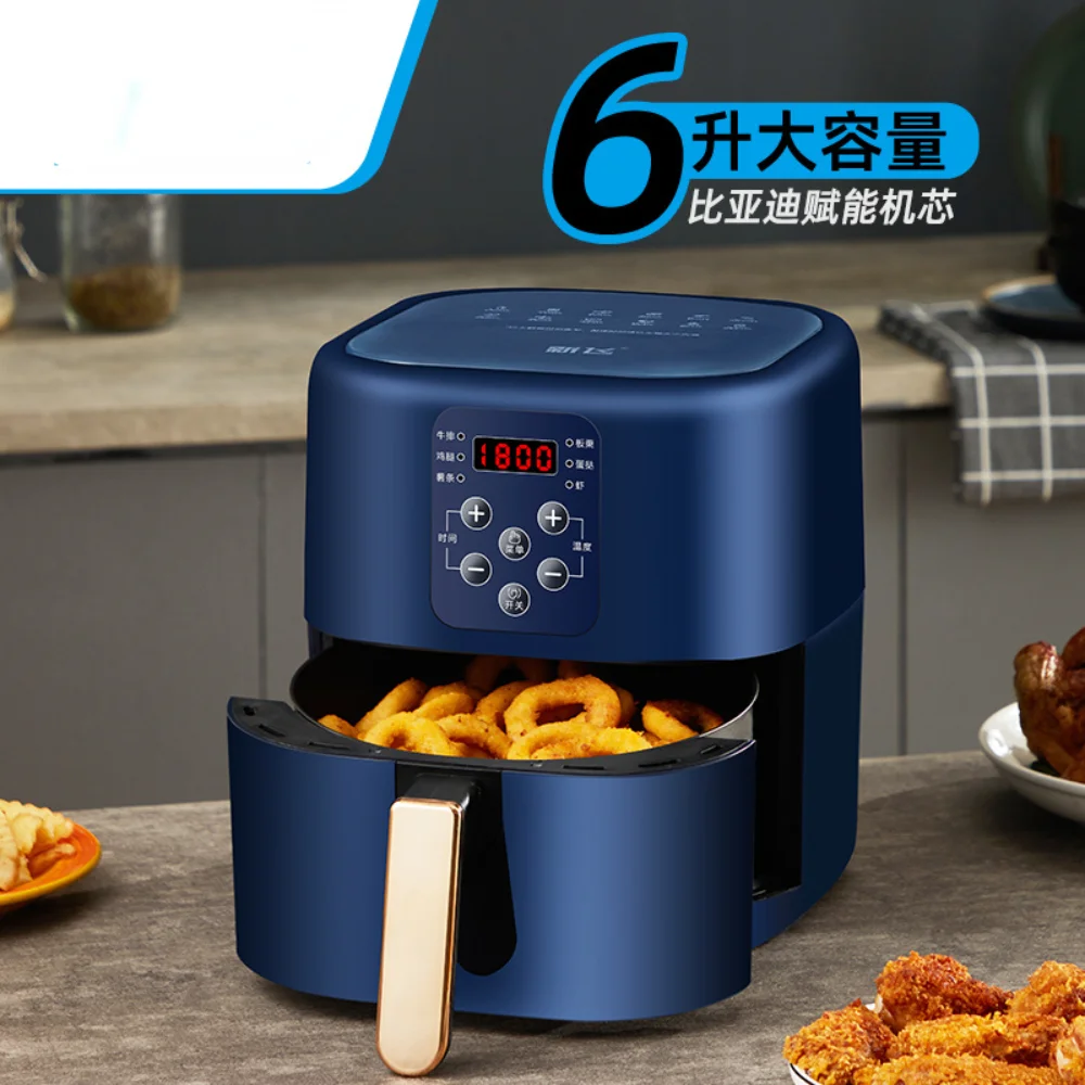 

6L Smart Electric Air Fryers Large Capacity Automatic Household Multi 360°Baking LED Touchscreen Deep Fryer Without Oil EU fryer