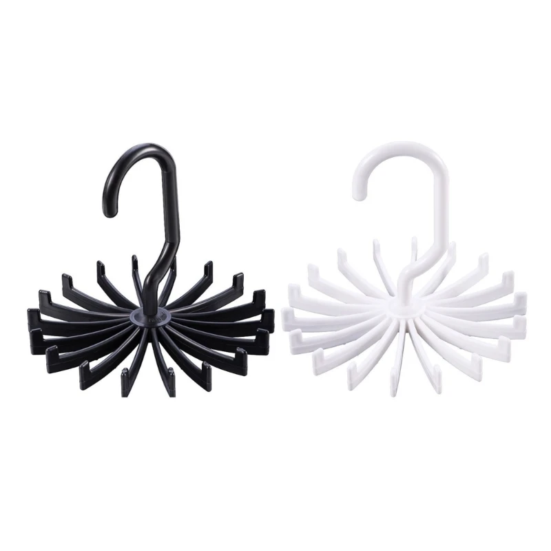 

18 Hooks Tie Hanger 360 Degree Rotating Belt Rack Neck Tie Holder for Closet