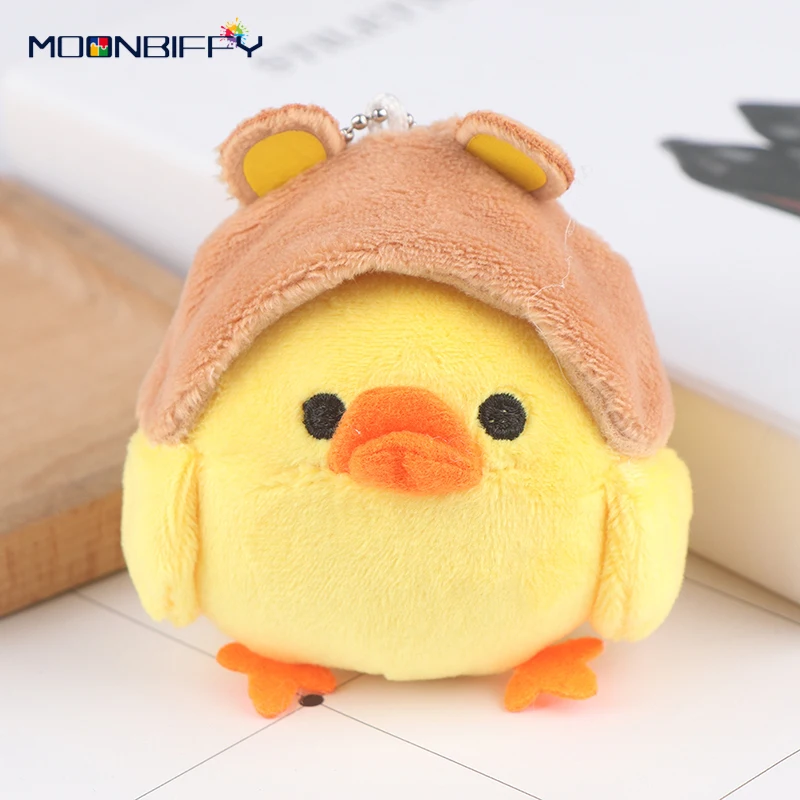 8cm Super Cute Little Stuffed Chicken Toy Mini Kawaii Duck Keychain Plush Stuffed Doll Pendant Soft Plush Toys Bouquet Kids Gift