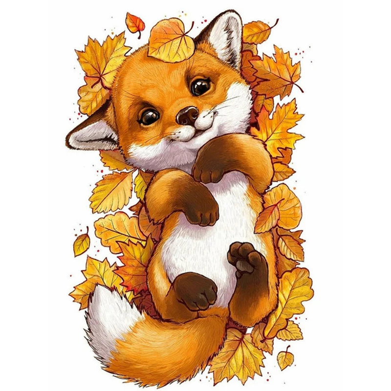 

Алмазная живопись 5D, квадратная/круглая, «сделай сам», животное, лиса, мозаика, вышивка крестиком, картина, украшение для дома, подарок