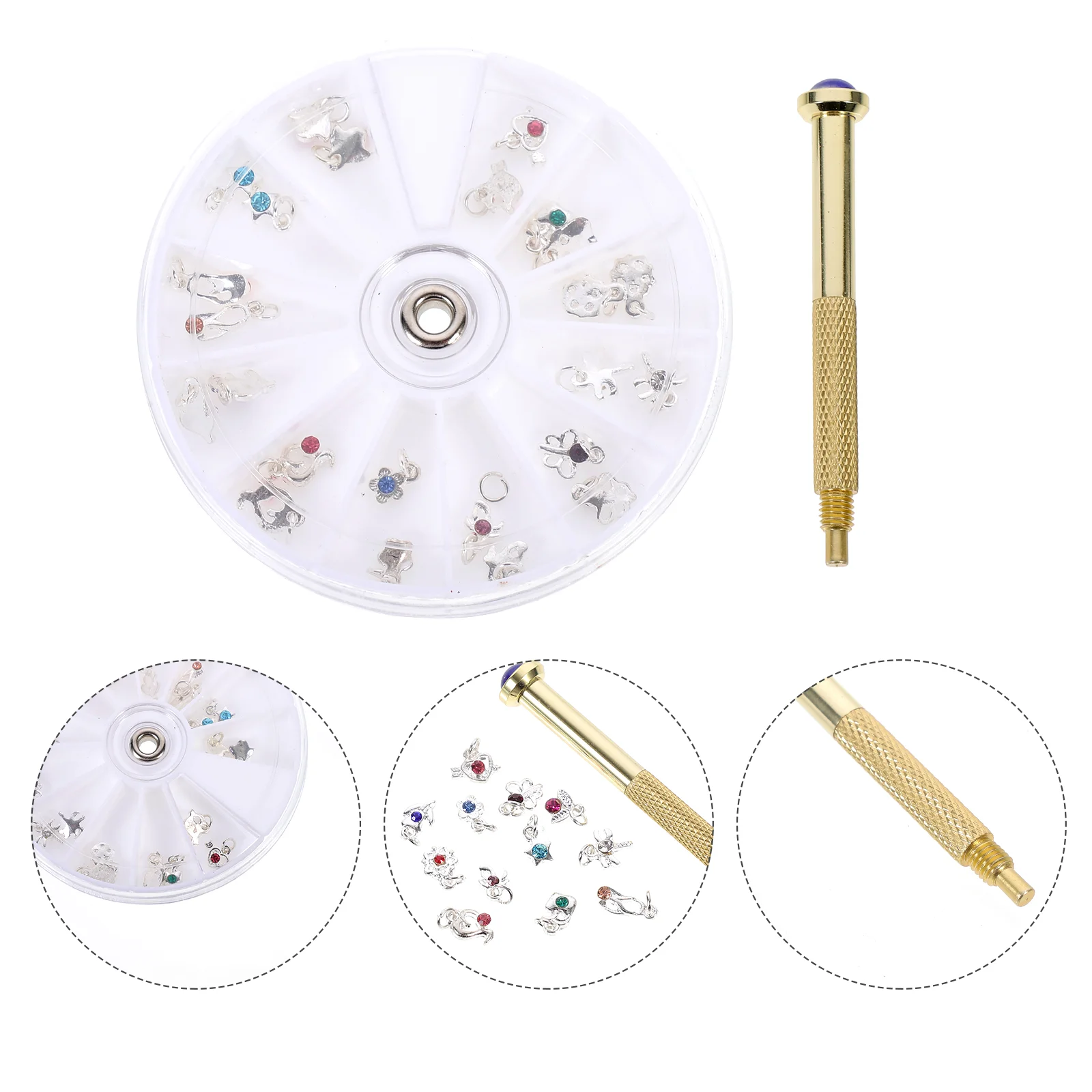 

Nail Dangle Charms Jewelry Charm Drill Manicure Rings Tips Pendant Pendants Tool Decor Kit Acrylic Hand Set Chip Beaded Diy