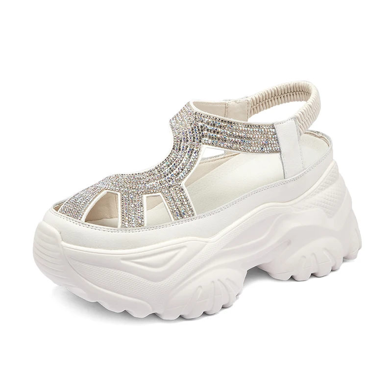 

Platform Shoes Women's Sandals 2022 New High Heels Chunky Party Designer Luxury Summer Shoes Woman Wedges Elegant Roman Sandles