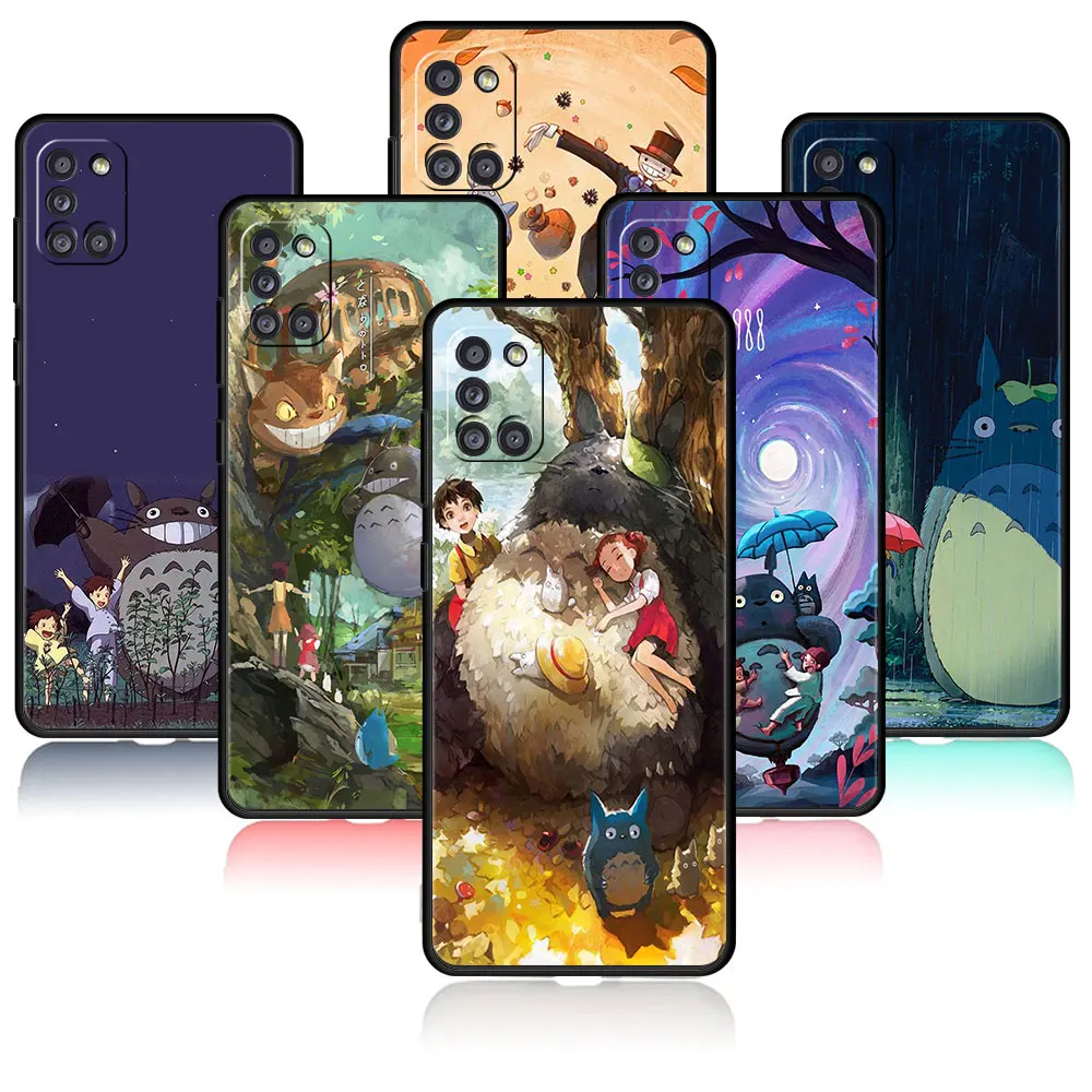 Pour Samsung Galaxy A32 4G A02s A72 A51 A71 A21s A52 A31 A41 A12 A52s 5G A53 Anime Totoro Ghibli