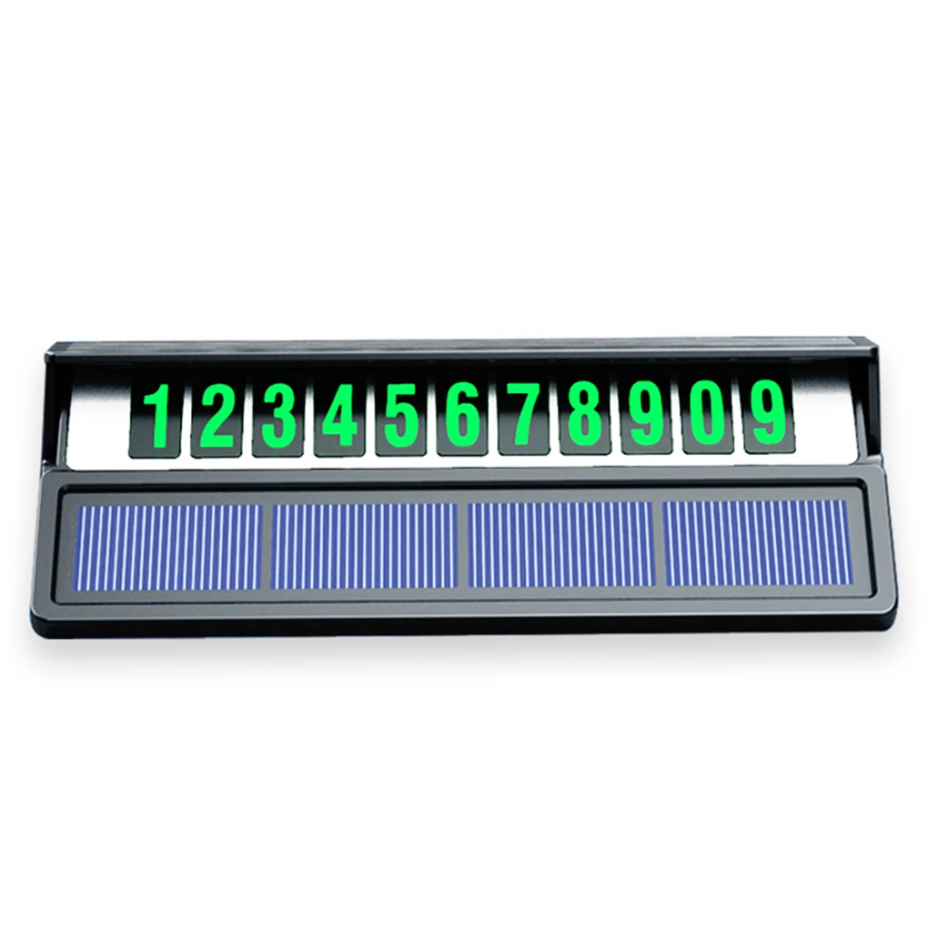 

Автомобильная парковочная карта с номером, цвет черный