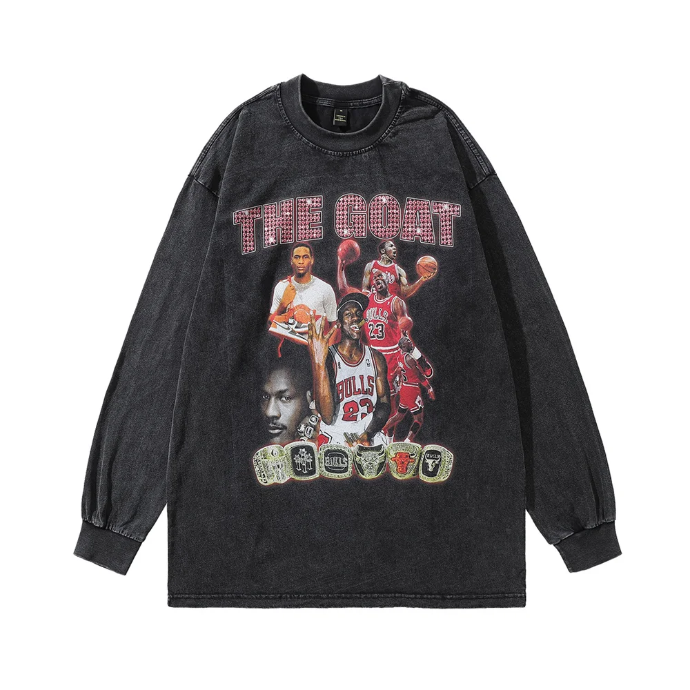 

Футболка мужская в стиле хип-хоп с принтом баскетбольной звезды