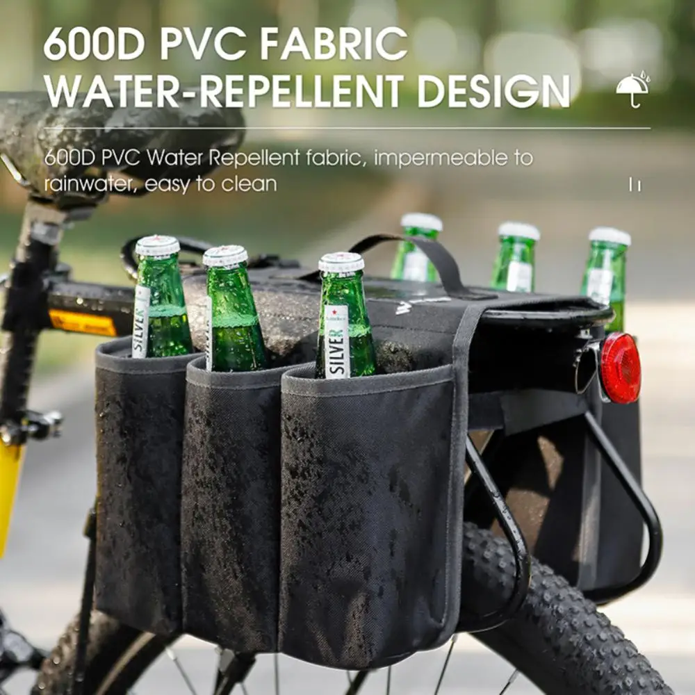 

Mountain Bike Shelf Bag 2l Capacity 600dpvc Thick Cloth Camel Bags Tear Resistant Portable Bilateral Beverage Bag Wear-resistant