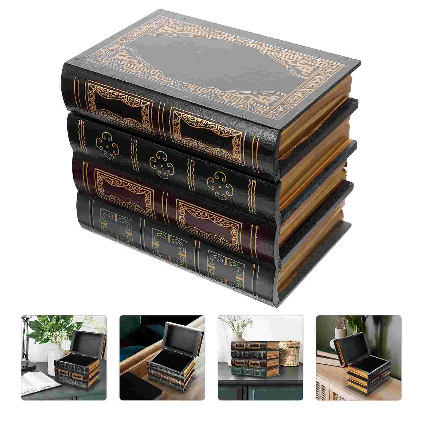 

Book Box Decorative Books Decor Storage Fake Faux Boxes Decoration Simulation Vintage False Ornament Ornaments Jewelry Secret