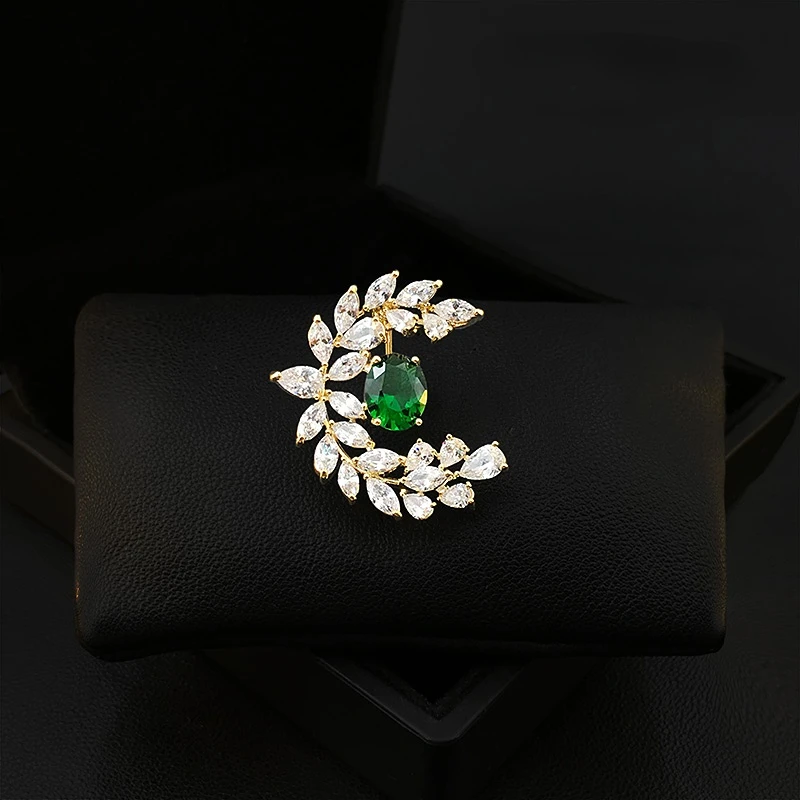 Unique Design Wheat Brooch Women High-Grade Plant Flower Suit Accessories Pin Fixed Clothes Decoration All-Match Corsage Jewelry