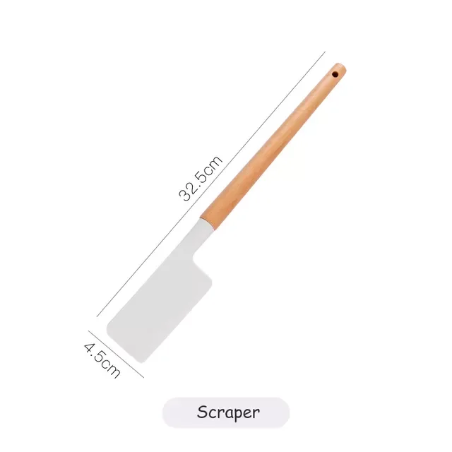 

Аксессуары, силиконовая посуда с деревянной многофункциональной ручкой, антипригарная лопатка, ковш, лопатка для взбивания яиц