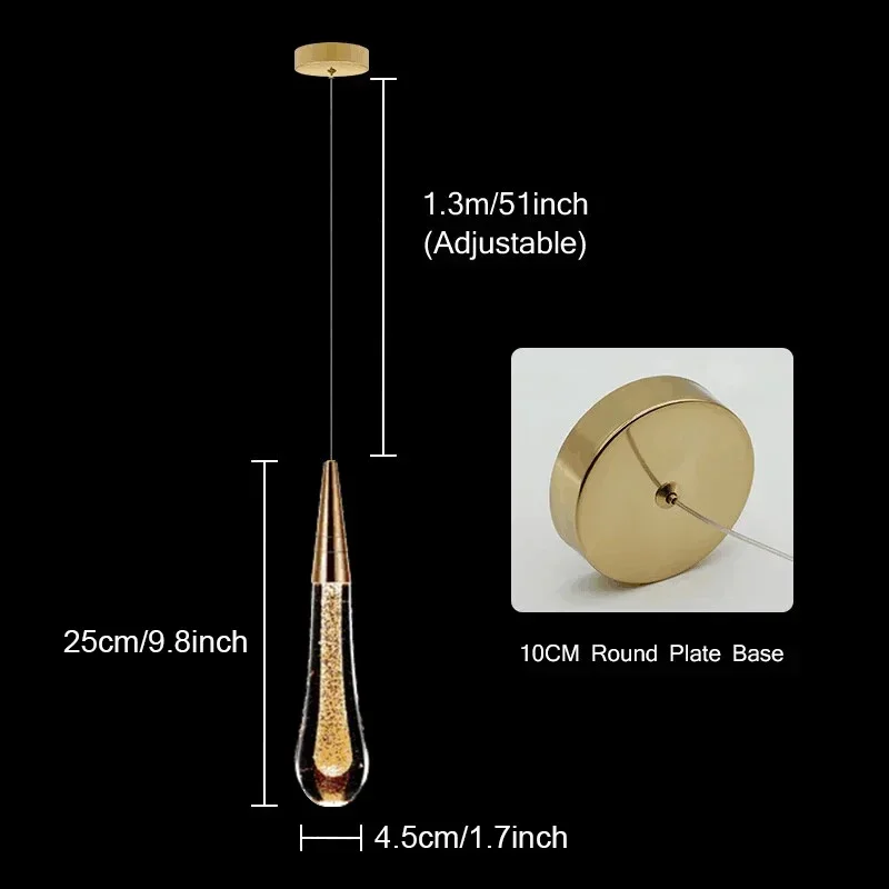 

Подвесные светильники CHUSUKRU из металла и хрусталя, теплый/холодный свет