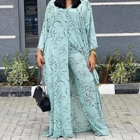 two piece set women africa clothes african dashiki new fashion 2 piece sets long dress pants suit party dresses robe 2022