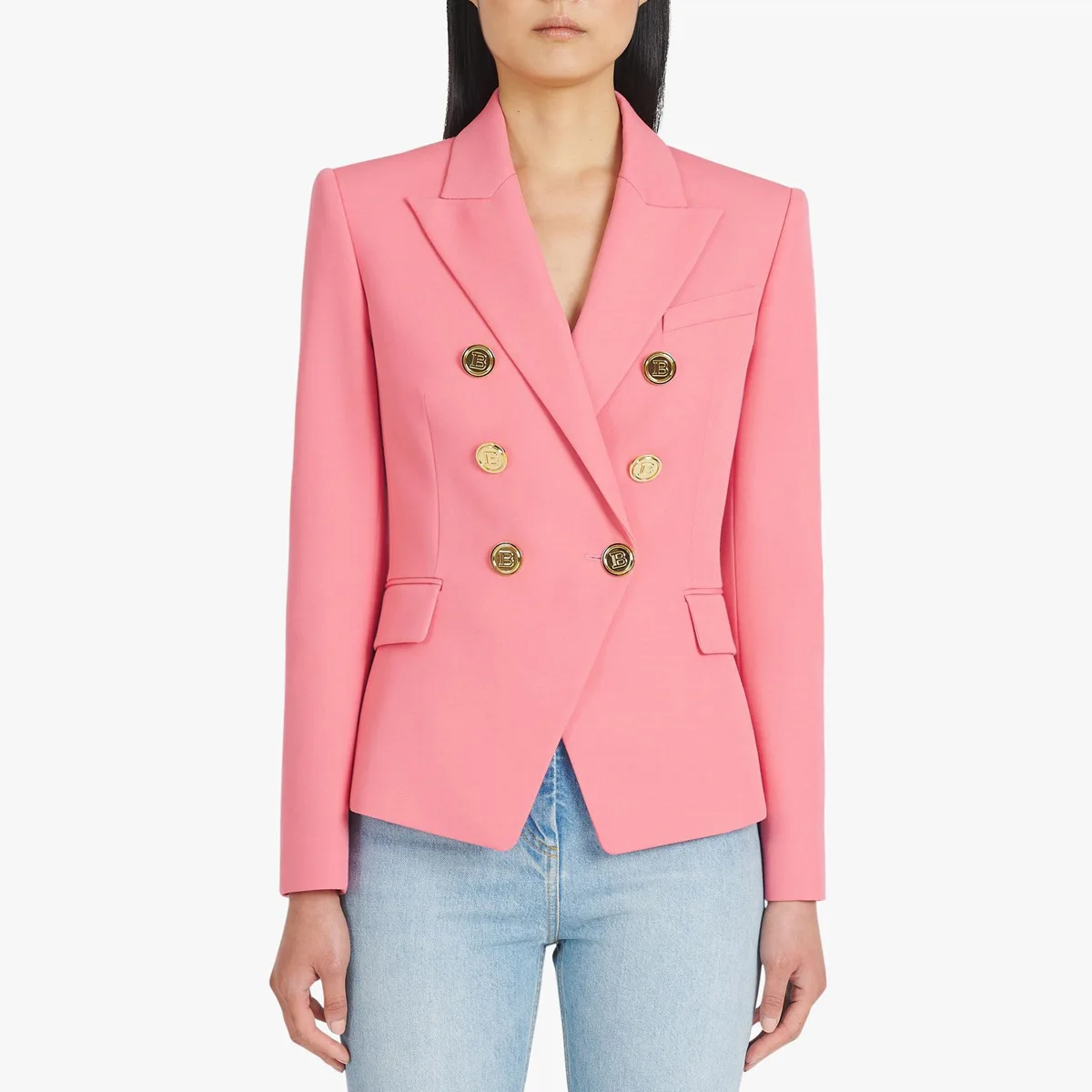 

Новинка Осень-зима 2022 Модный высококачественный Розовый Профессиональный Классический темпераментный деловой женский маленький костюм