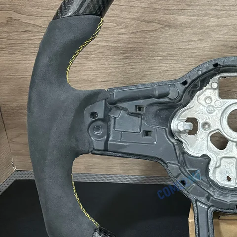 Рулевое колесо из углеродного волокна, кожаная алькантара для Volkswagen Golf 7 7.5 GTI GTD GTE R 2013-2020 Polo GTI Tiguan Passat DSG