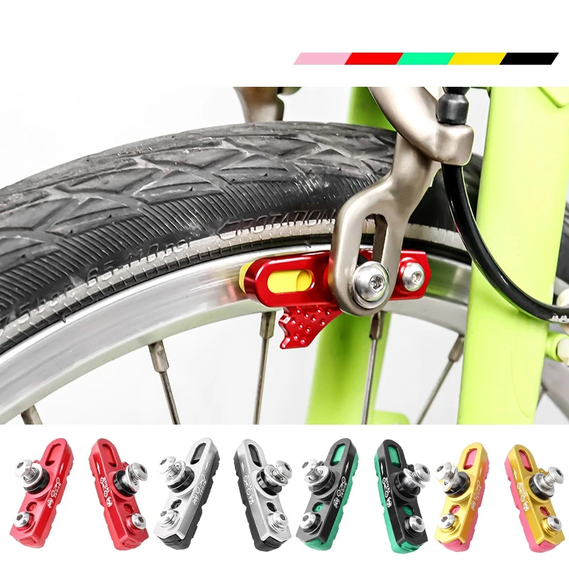 

2шт велосипедные тормозные V-тормозные колодки с грязеотводным лотком, бесшумные велосипедные тормозные колодки, тормозные колодки для дор...