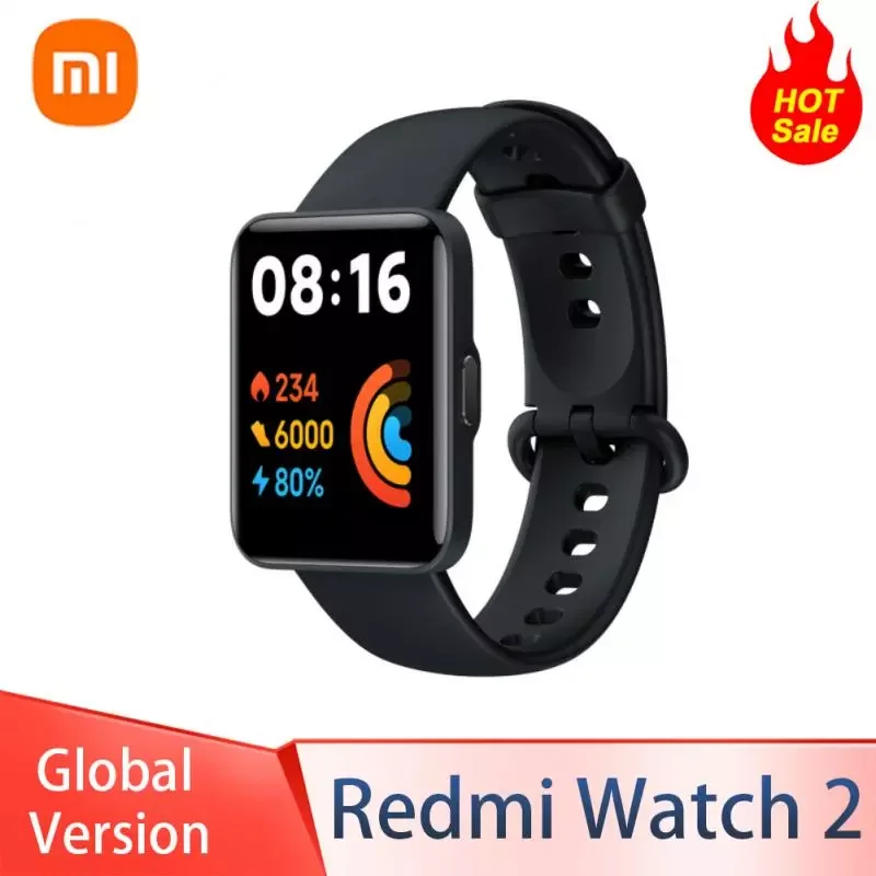 

Global Version Watch 2 Lite Smart Watch Bluetooth Mi Band 1.55" GPS Smartwatch Blood Oxygen Sport Bracelet