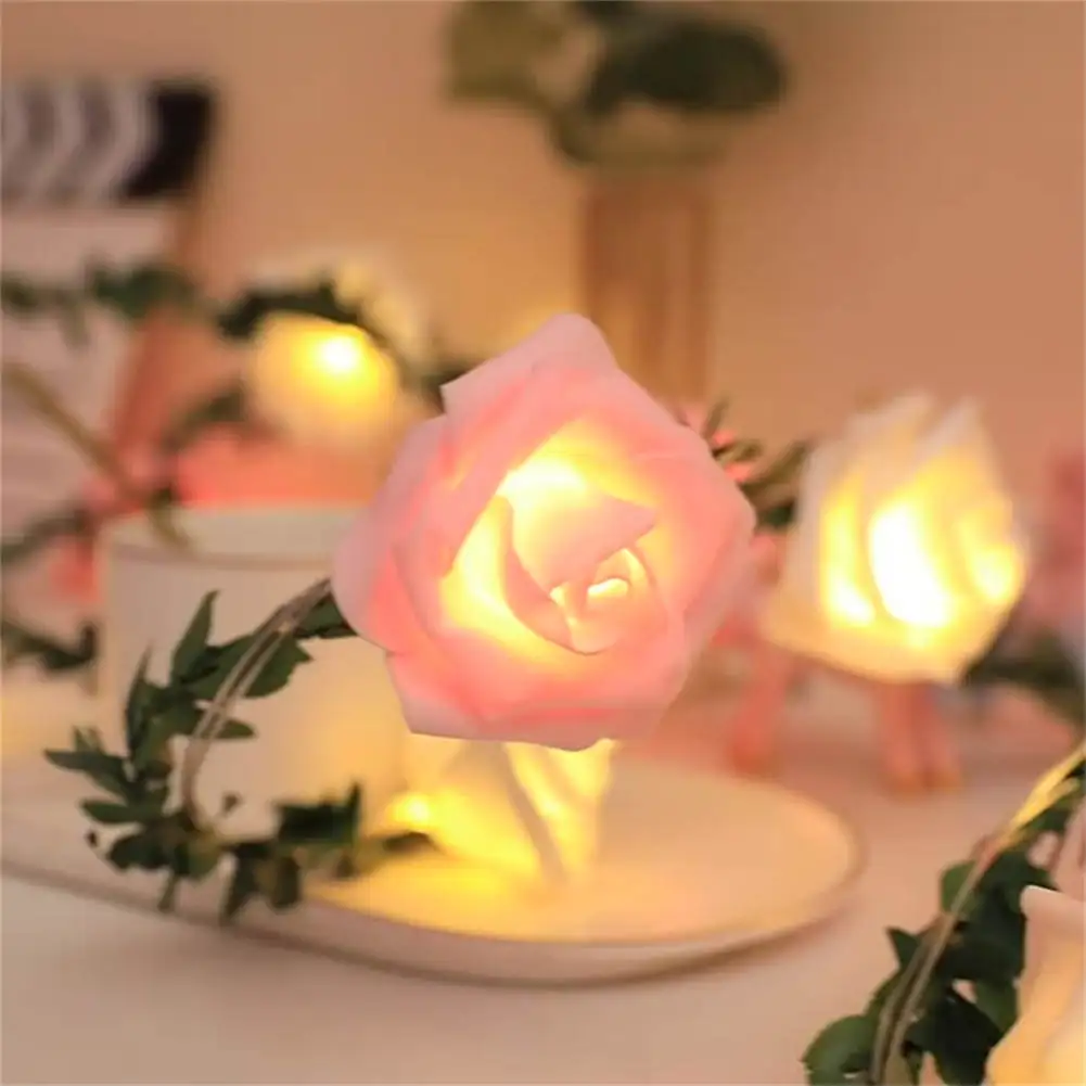 

Светодиодный светильник в виде Розы, Рождественская лампа с питанием от USB, праздничный цветок, лоза, лампочка с лампочками, люминесцентный ...