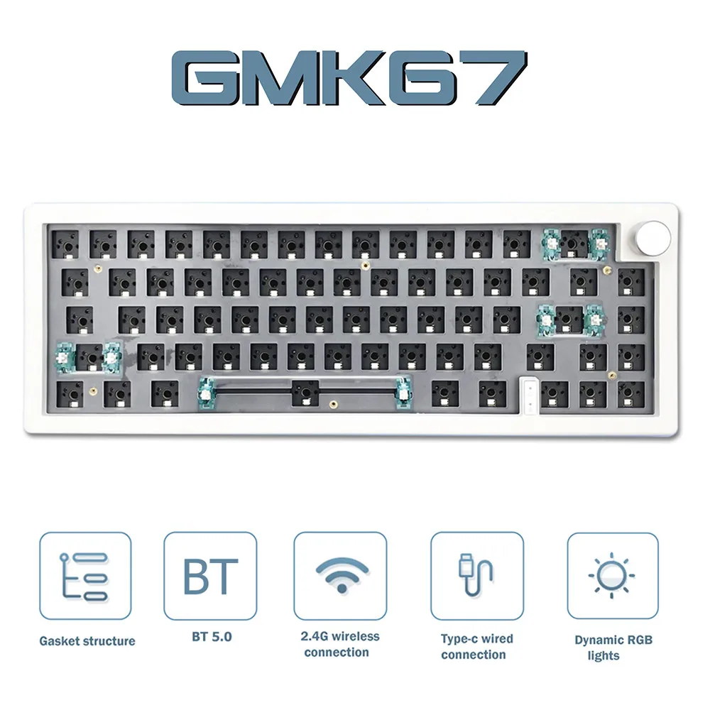 Клавиатура GMK67 механическая с RGB-подсветкой 3 режима Bluetooth 2 4G |