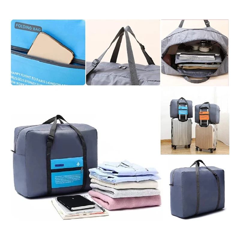 

Large Capacity Travel Hand Luggage Bag Big Size Folding Carry-on Duffle Bag Foldable Nylon Travel Bag Fashion Duffle Bags New