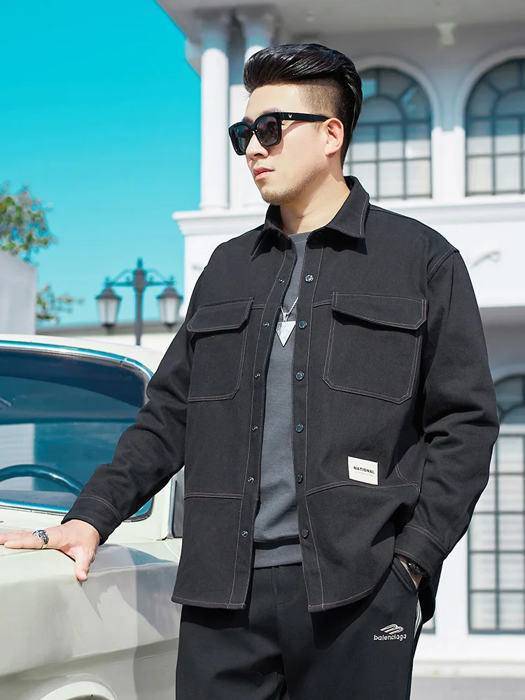 Весенняя модная брендовая мужская одежда больших размеров верхняя Fat Brother