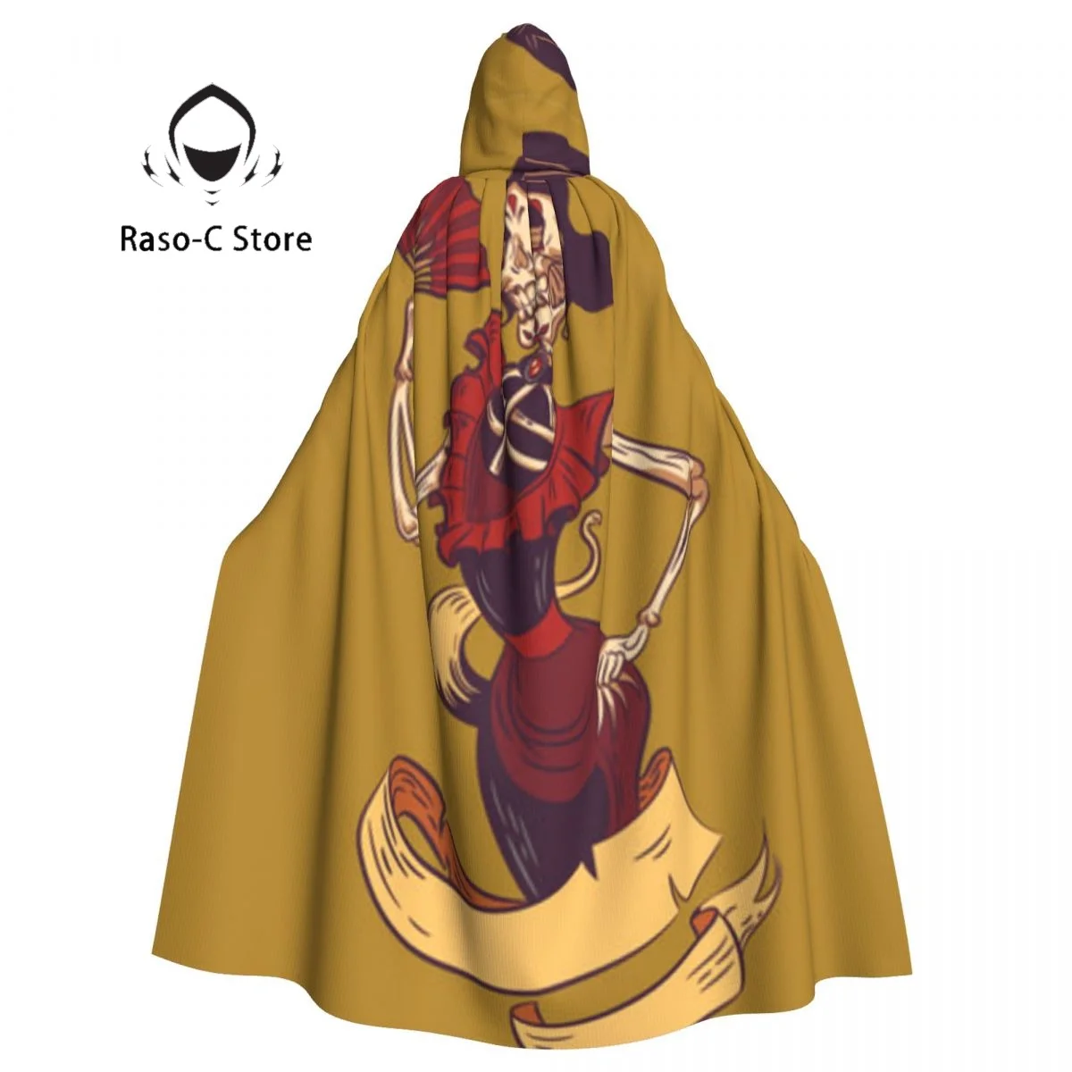 

Унисекс, взрослый мексиканский танцор, конфетница с капюшоном, длинный костюм ведьмы, косплей