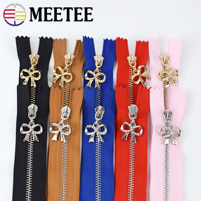 

20pcs 15/18/20/25/30cm Metal Zippers for Sewing Gold Silver 3# Close-end Zips Jacket Pocket Bags DIY Garment Accessories