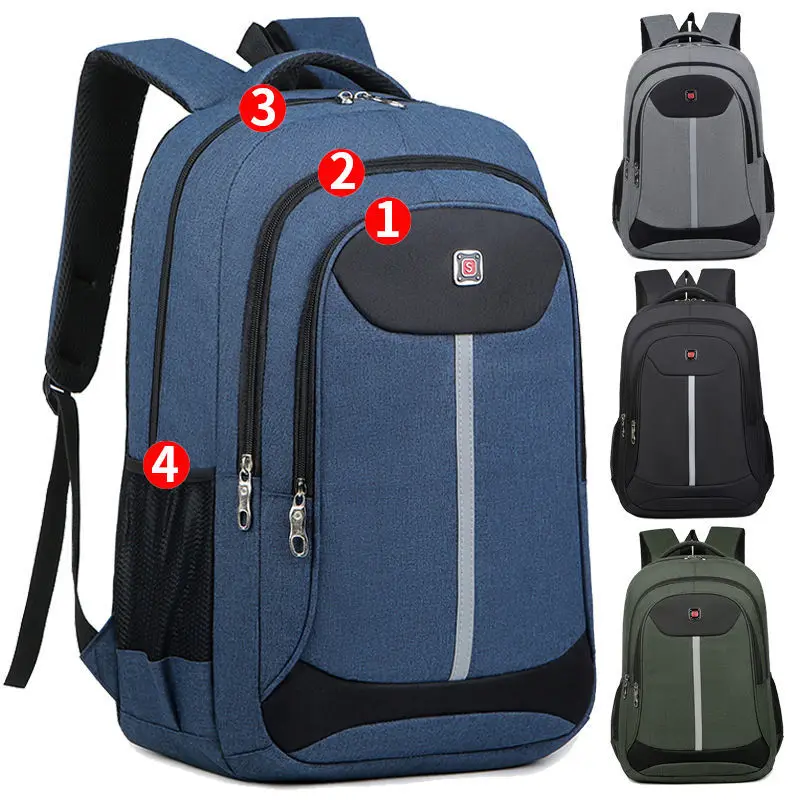 

College Student Backpack Men Large Capacity High School Bag for Teenage Nylon Casual Campus Man Backpack Laptop 15.6 Inch