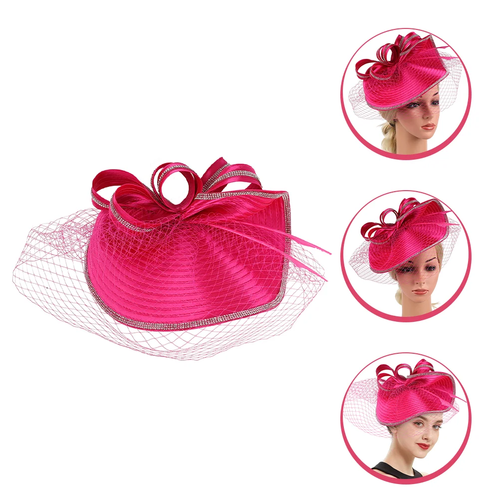 

Cocktail Party Hat Hair Makeup Headbands Dress Hats Women Fashion Bridal Mesh Veils Yarn Wedding Party Hairband Woman