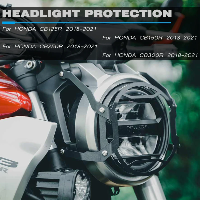

For HONDA CB125R CB150R CB250R CB300R CB 150R 250R 300R Headlight Shield Guard Protector Headlamp Mesh Grille Cover
