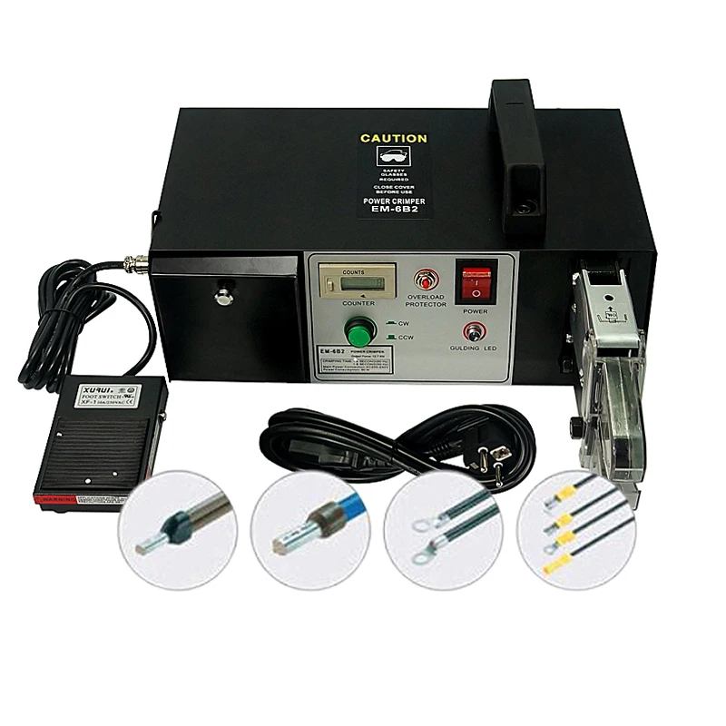 

EM-6B2 Electrical Type Terminal Crimping Machine Tools Crimp Variety of Terminals Equipped with 7 Crimping Dies Ferramentas