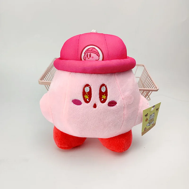 

20cm Cartoon Nintendo Game Capped Star Kirby Children's Car Doll Kawaii Super Cute Plush Toy Doll Cute Gift For Girlfriend