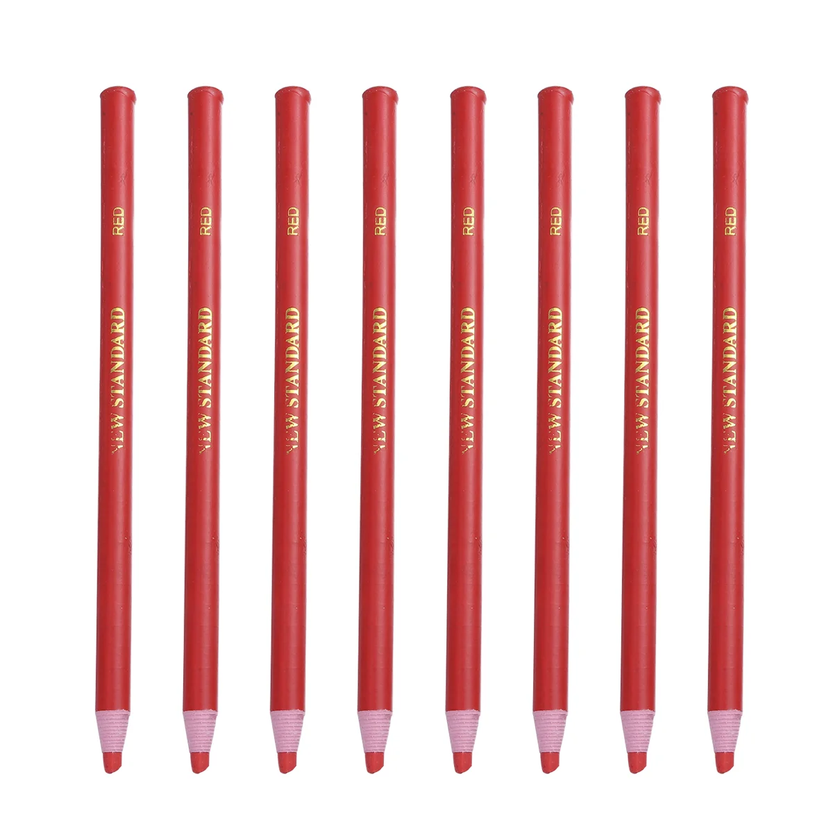 S Set Wax Pencils Drawing Marking Crayon For Wood Garments Metal Paper Fabrics, Red