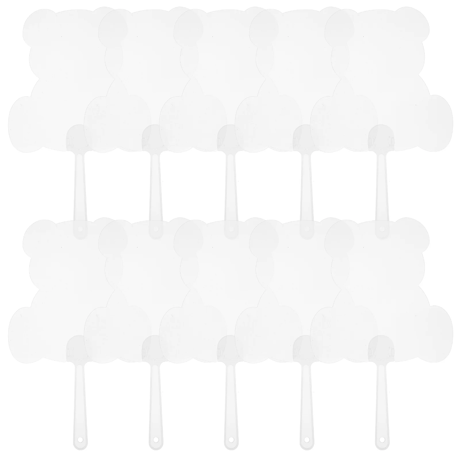 

10 Pcs DIY Hand Fan Blank Painting Handheld Graffiti Fans The Pet Performance Child