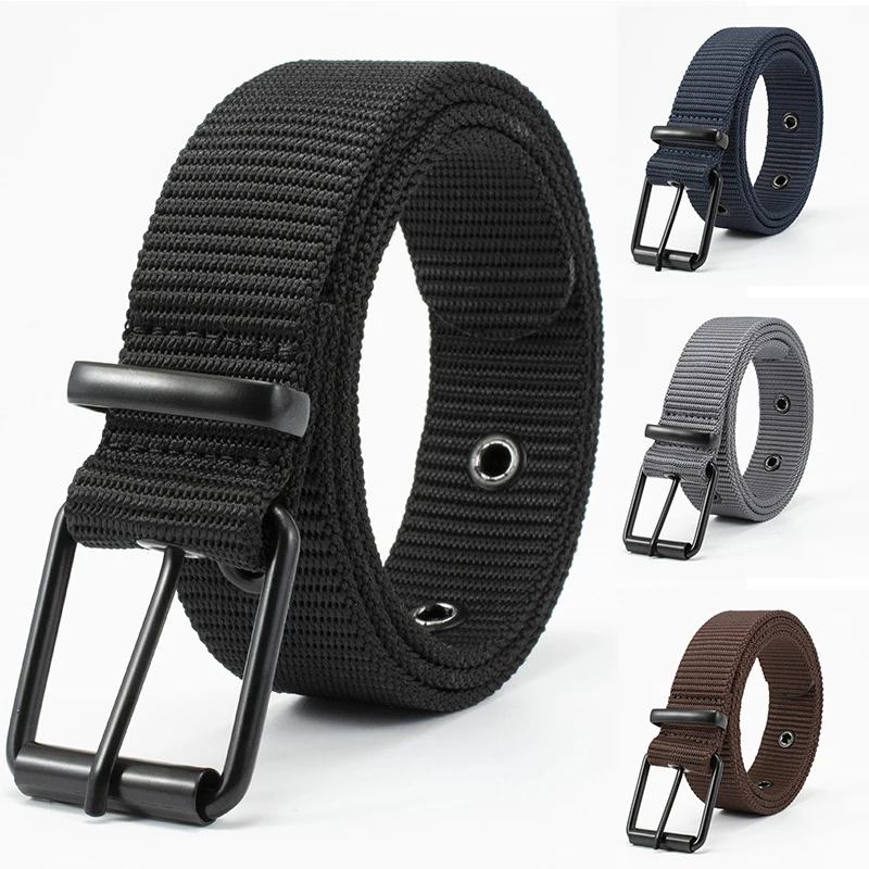 1pc Men Army Military Tactical Belt Nylon Canvas Waist Belt Casual Jeans Waistbands Outdoor Sport Webbing Belt Alloy Pin Buckle
