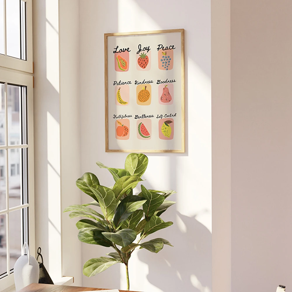 Картина фрукты духа настенный постер на холсте с изображением христианских