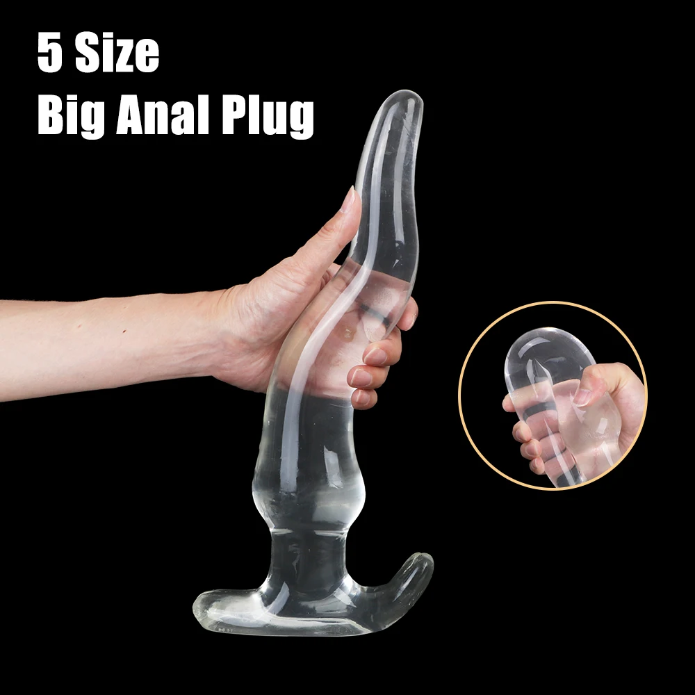 

Sex Toys For Women Men Gay 5 Size Prostate Massager Huge Long Anus Dilator Vagina Stimulator Anal Plug Crystal Sofe TPE