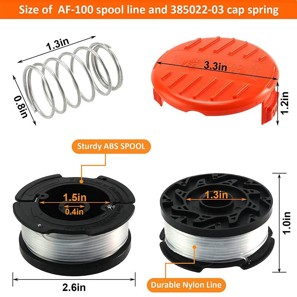 

1+1+1 Set Spool Mowing Line Suitable For Multiple BLACK+DECKER String Trimmer Models 1.65mm BLACK+DECKER Black