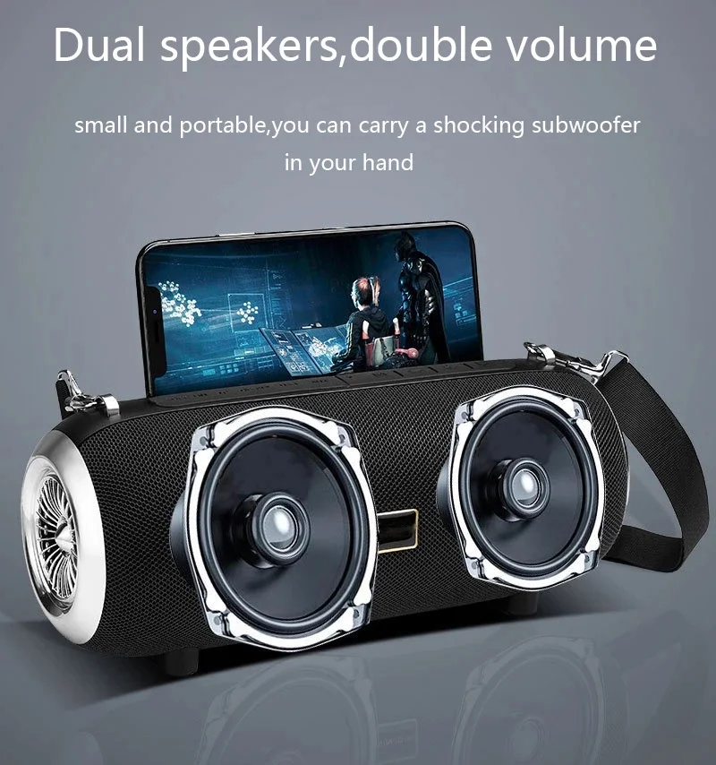 Portable Wireless Powerful Subwoofer Radio FM High Power Caixa De Som Bluetooth Speaker Music Sound Box Blutooth For Bass Baffle enlarge