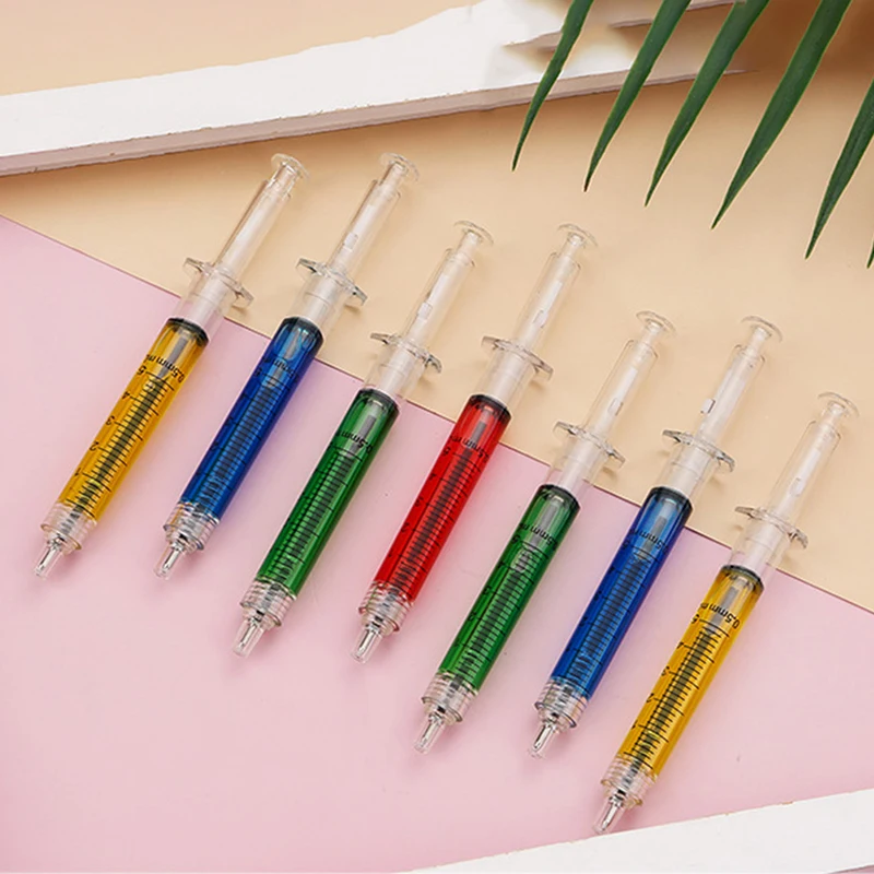 

Syringe Needle Shape Ballpoint Creative Needle Pen Office School Stationery Pen