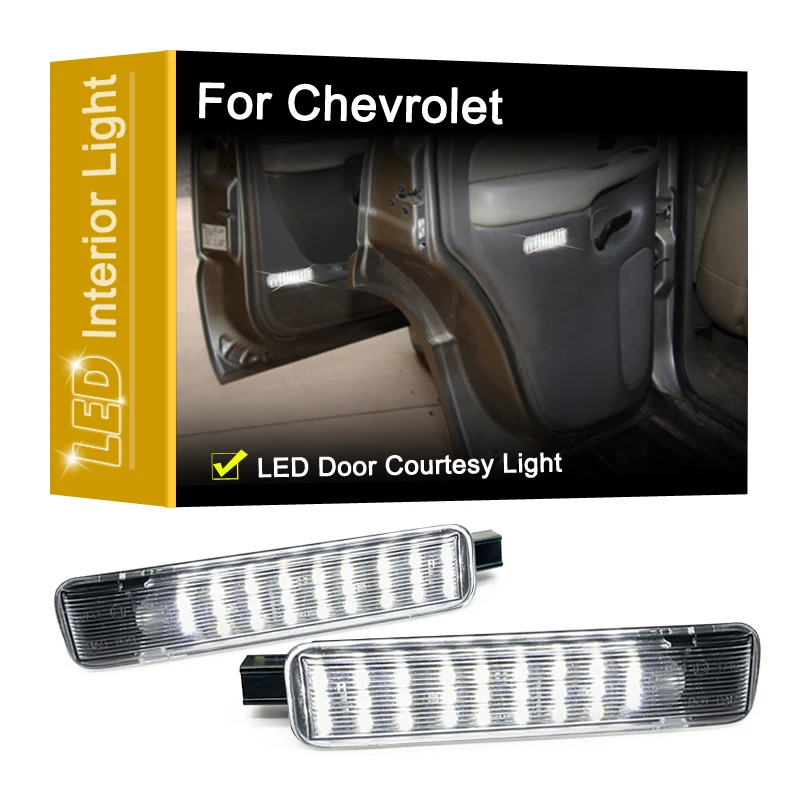 

12V White LED Door Courtesy Light For Chevrolet Silverado 1500/1500HD/2500/2500HD/3500/3500HD Suburban 1500/2500 Avalanche Tahoe