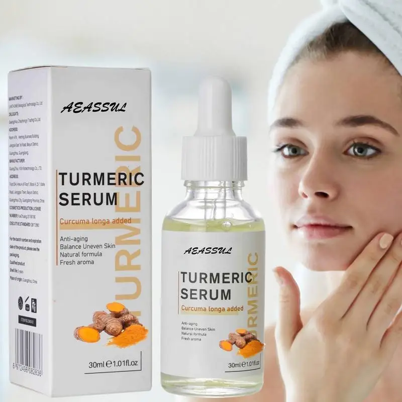 

Turmeric Oil Skin Lightening Whitening Moisturizing Serum Dark Spot Corrector Face Essence Suitable For Dull And Rough Skin
