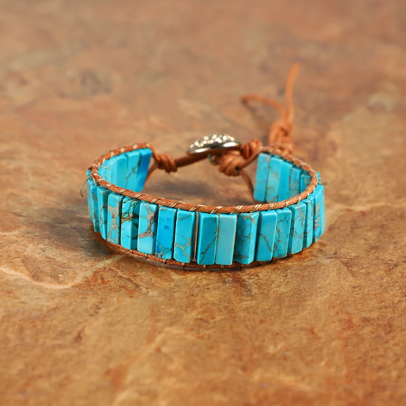 

Новый модный браслет из натурального камня Japser, один кожаный браслет с бусинами, подарок для женщин, модные ювелирные изделия, оптовая прода...