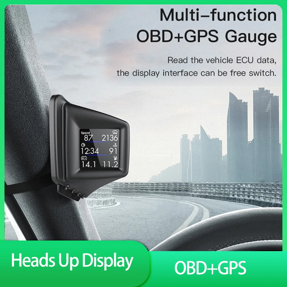 

Heads Up Display For Cars HUD OBD2+GPS On-board Computer Head up Display Car tachometer Turbo Oil Pressure Water Temp GPS OBDII
