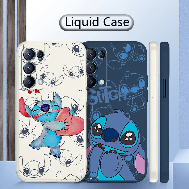 

Disney Stitzer Cool For OPPO Find X5 Pro X3 Pro X2 Neo 7Z 6 5 4Z 2Z SE Lite Pro 4G 5G Liquid Rope Silicone Phone Case