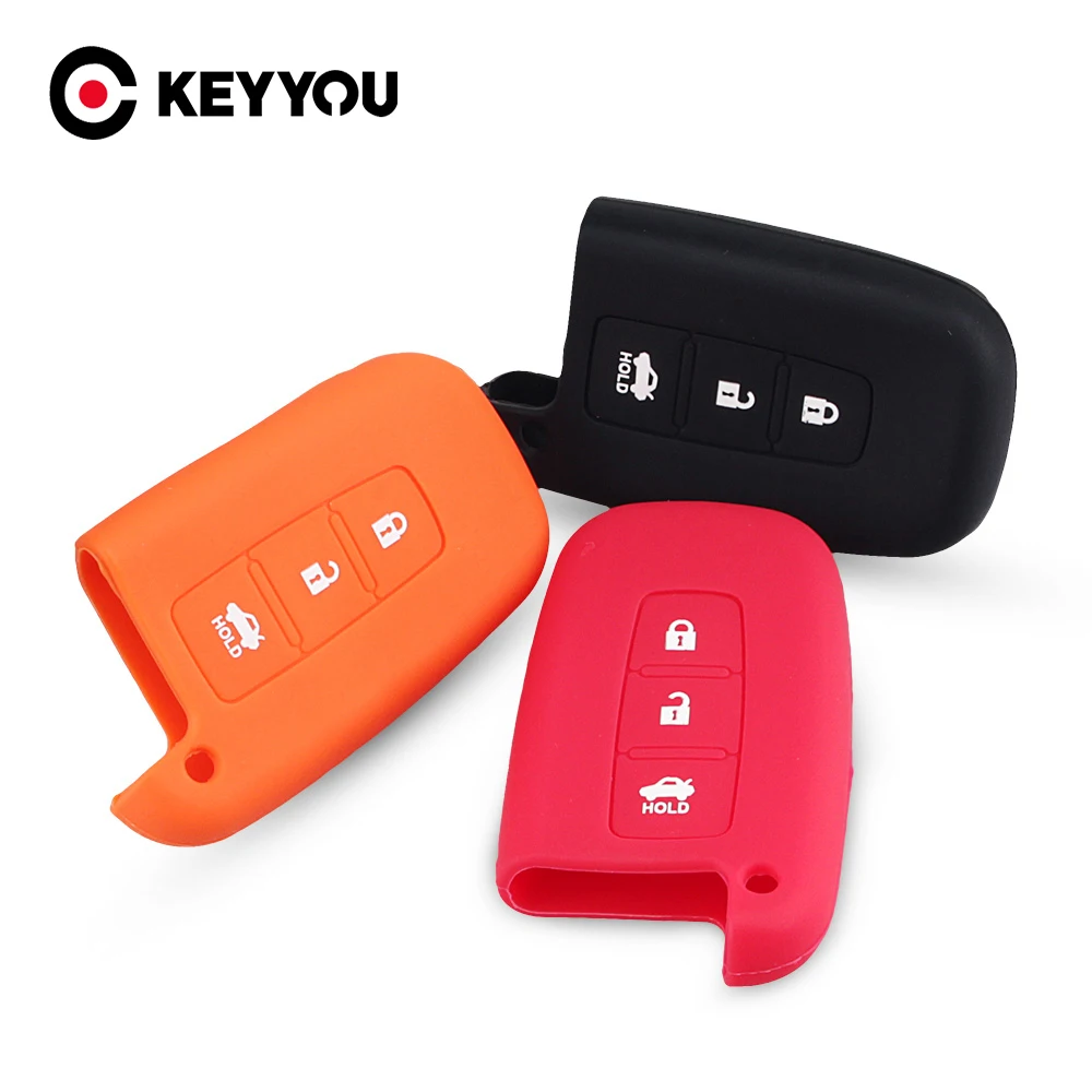 

KEYYOU Silicone Cover Smart Key Case For Hyundai IX35 Sonata 8 Kia K2 K5 Sportage Forte Replacement Smart Shell
