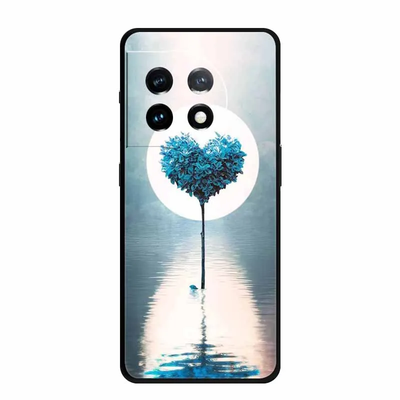 Мягкий силиконовый защитный чехол для телефона из ТПУ с цветочным рисунком OnePlus 11