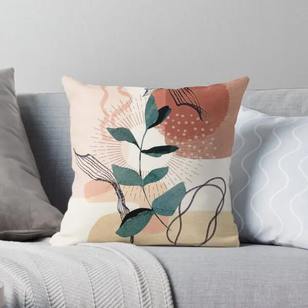 

Eucalyptus Watercolor Branch Abstract Tr Printing Throw Pillow Cover Fashion Wedding Anime Sofa Home Case Pillows not include