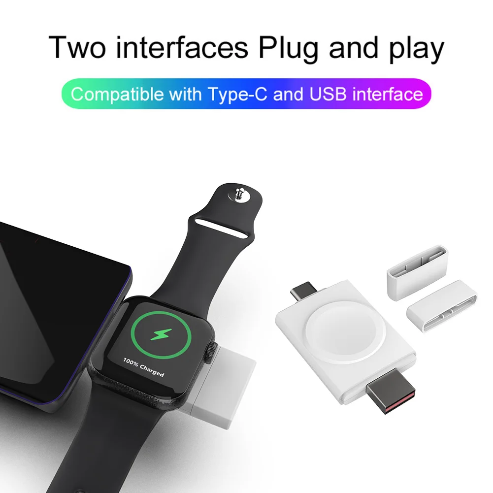 

Беспроводное зарядное устройство 2 в 1 для Samsung Galaxy Watch 4 classic/5 Pro / Apple Watch Series 8, аксессуары для часов, магнитная зарядная док-станция