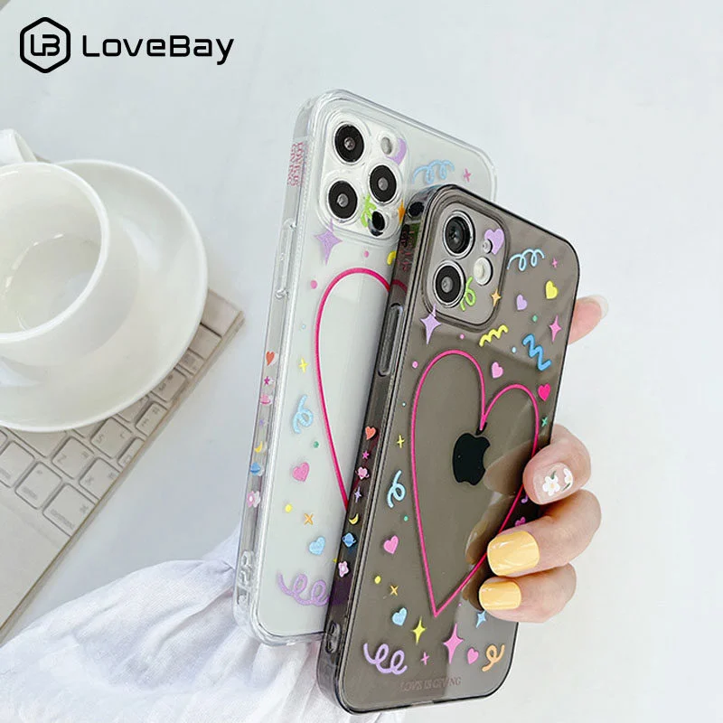 Чехол для камеры IPhone совместим с моделями Mini 7 8 plus Se 2020 x XR XS 11 12 13 pro max буквы любовь