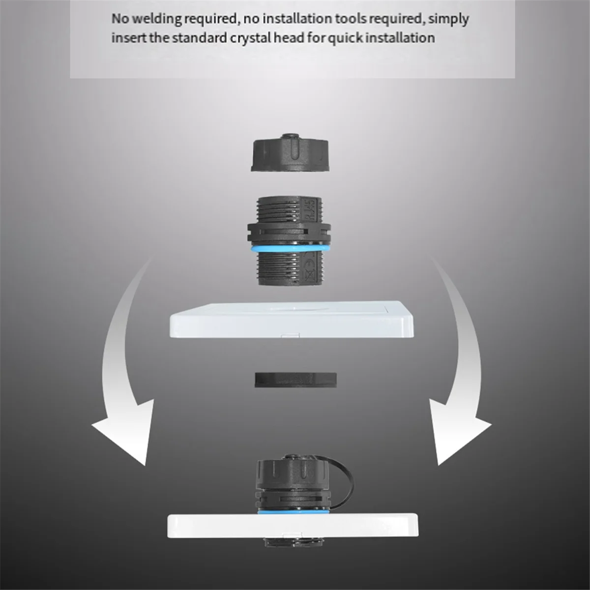 2 шт. соединитель для монтажа на панели RJ45 экранированный промышленный разъем