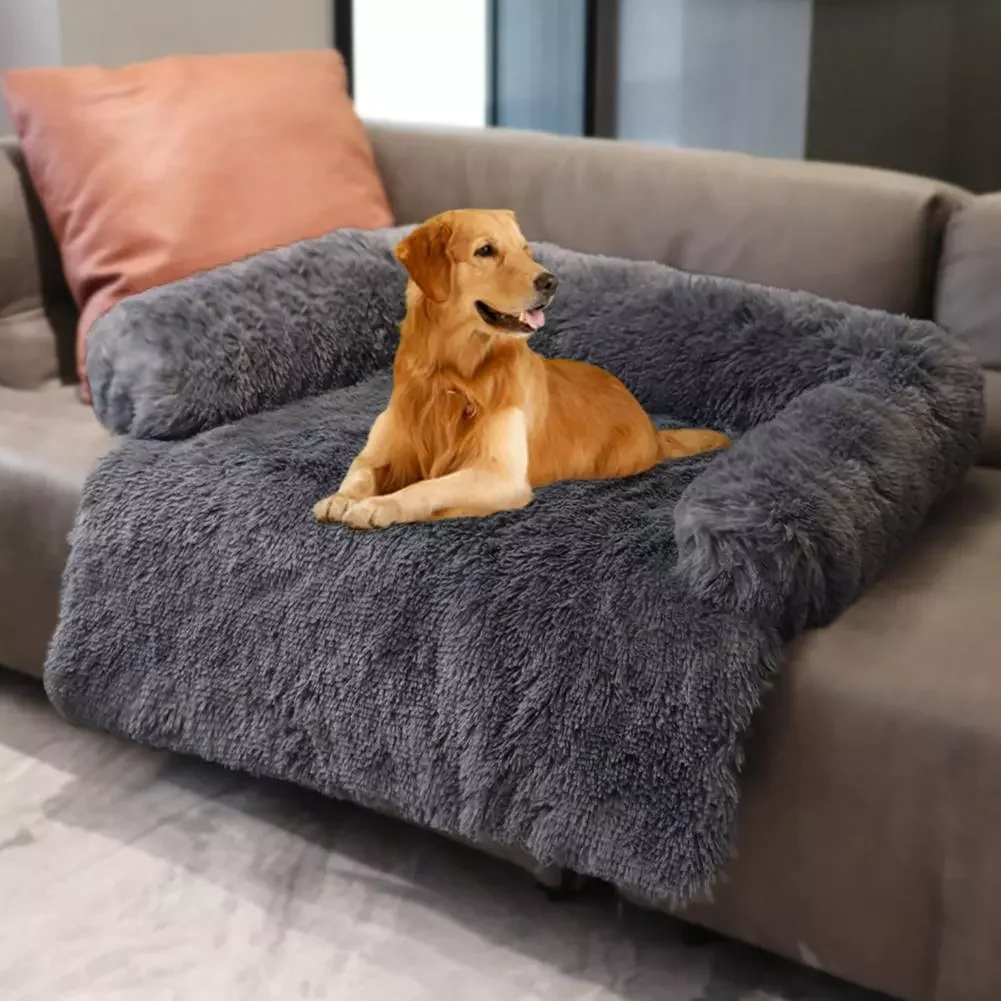 

Plush Kennel Pet Dog Sofa Bed Soft Comfortable Washable Pad Blanket Cushion Winter Warm Cushion Pet Dog Cat Bed Mat S/M/L